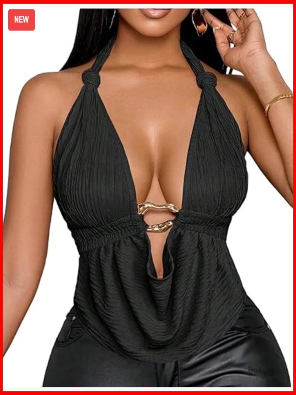 Women's Halter Backless Knot Tank Top Festival Rave Top